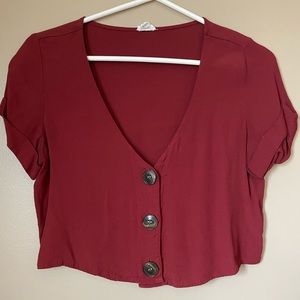 GARAGE Button up front blouse